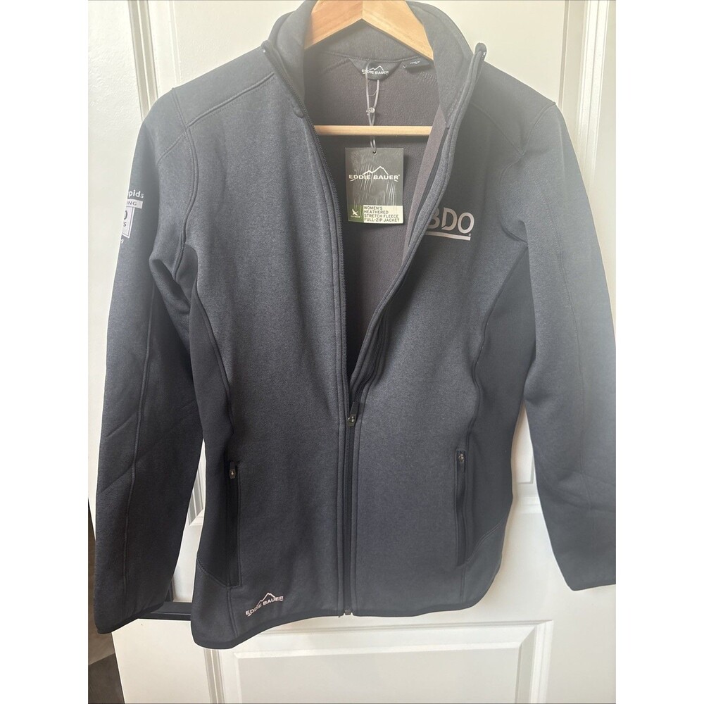Eddie Bauer Women’s Heathered Stretch Fleece Full Zip Jacket Size M